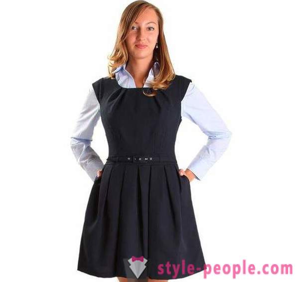 Modne style sukien szkole. strój szkolny dla starszych uczniów i pierwszych równiarki