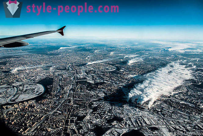 Zima Moskwa widok z lotu ptaka
