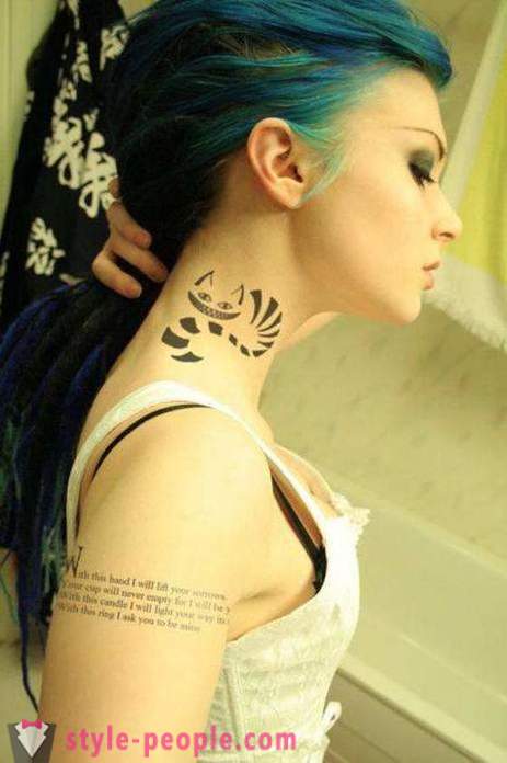 „Cheshire Cat” - tatuaż, naładowany pozytywną