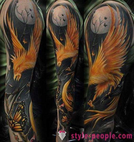 Phoenix Tatuaż: szkice i opcje