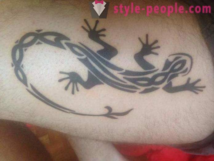 Tatuaż „Lizard”: pełny zapis na niejednorodny charakter