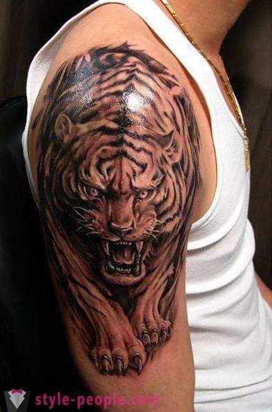 Główną wartością tatuaż tygrysa