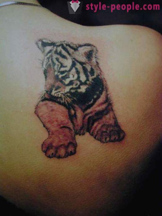 Główną wartością tatuaż tygrysa