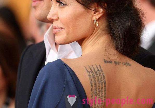 Tatuaże gwiazda: Angelina Jolie