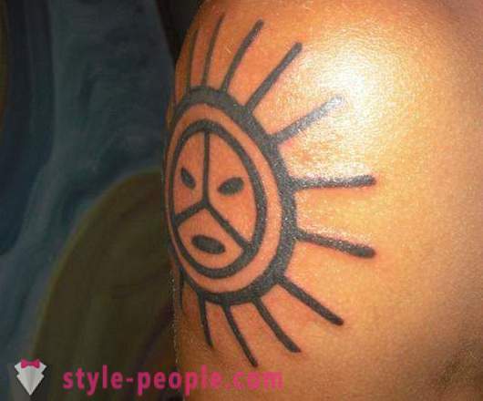 Sun - tatuaż pozytywnych ludzi, silny talizman
