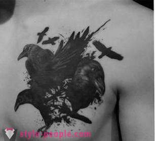 Tatuaż „Wrony”: opis i wartość znaku