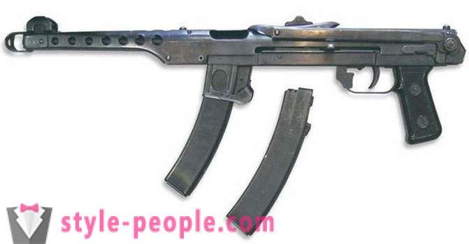 Pistolet maszynowy „Cedar”, „Skorpion”. Pistolety maszynowe Sudaeva, Szpagin, Thompson. Opis, zdjęcia